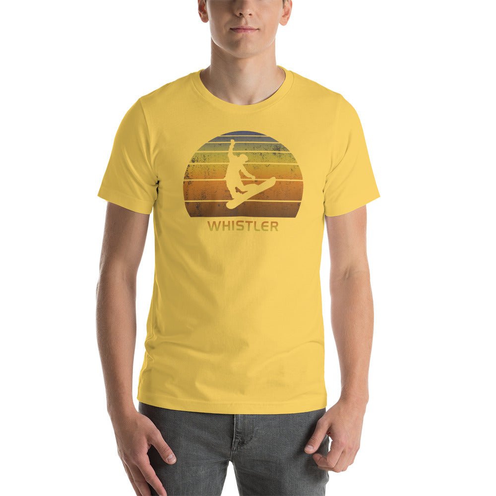 Retro Whistler Canada Snowboarding Fan Unisex T-Shirt