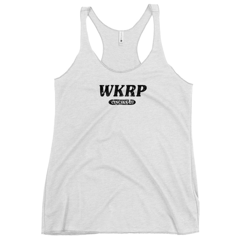 WKRP Old School 70s Sitcom TV Show Women's Racerback Tank Top