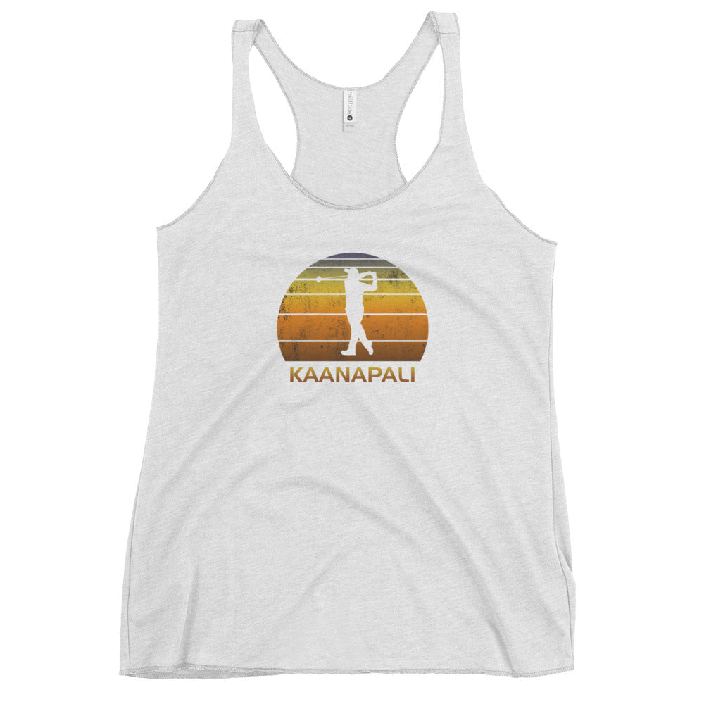 Kaanapali Maui Hawaii Golf Fan Golfer Women's Racerback Tank Top