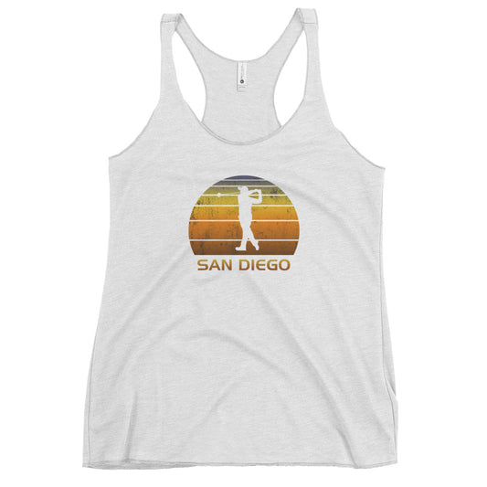 San Diego California Golf Fan Golfer Women's Racerback Tank Top