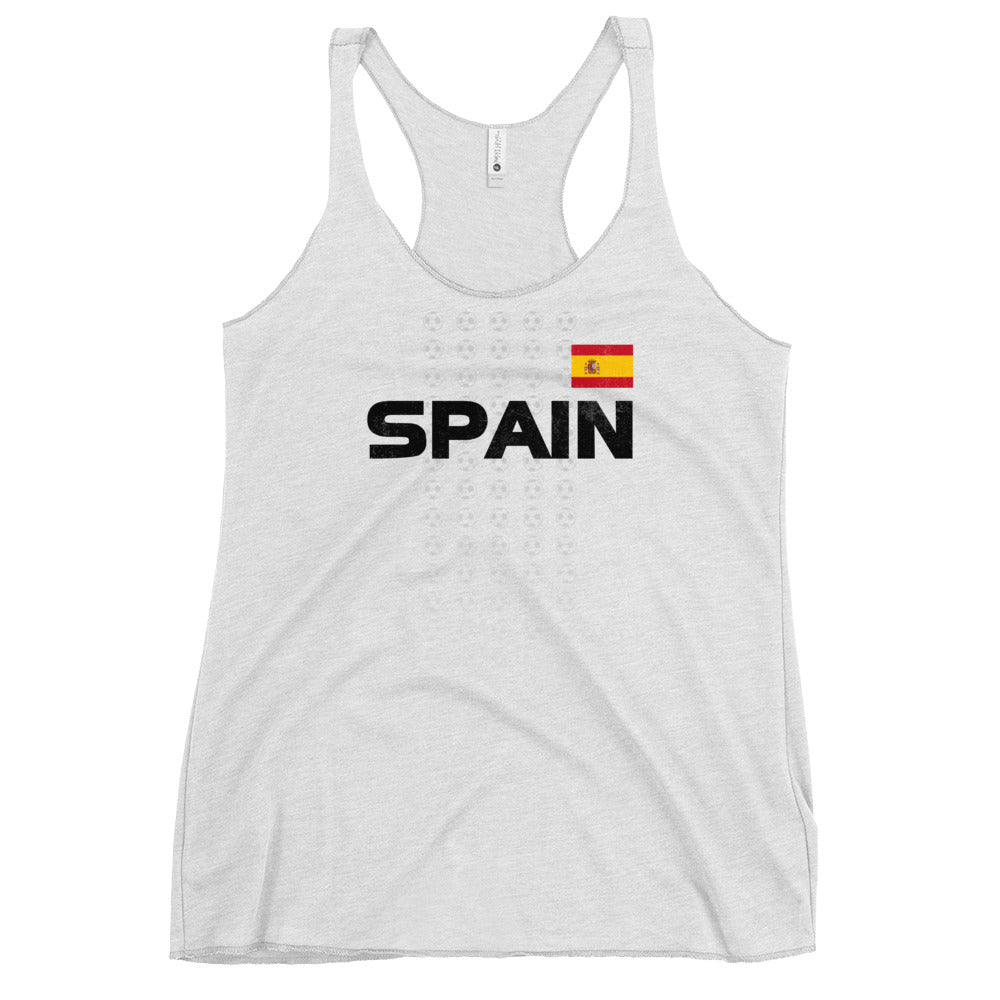 Spanish National Soccer Football Team Espana Spain Fan Women's Racerback Tank Top