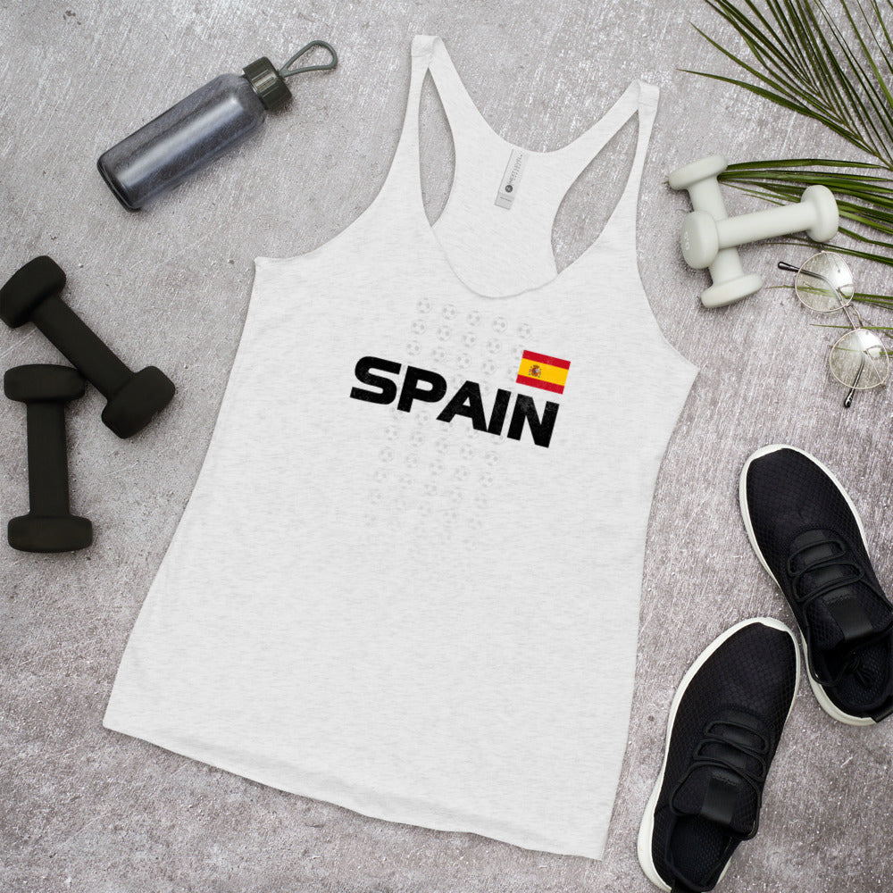 Spanish National Soccer Football Team Espana Spain Fan Women's Racerback Tank Top