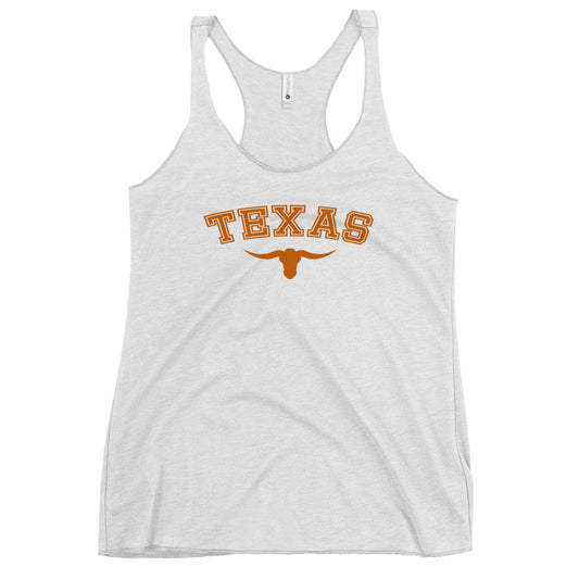 State Of Texas Fan Long Horn College Football Women's Racerback Tank Top