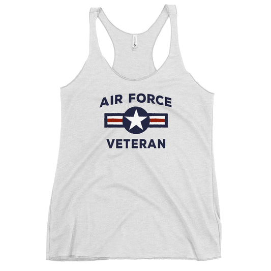 U.S. Air Force Military Service Active Retired Veteran Appreciation Women's Racerback Tank Top