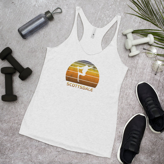 Funny Ski Scottsdale Arizona Skiing Joke Women's Racerback Tank Top