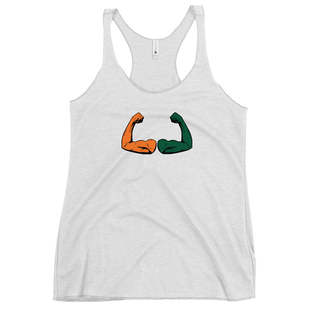 Funny Miami Native 305 Area Code College Football Fan Women's Racerback Tank Top