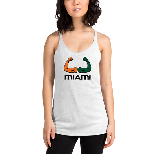 Miami 305 Area Code Native College Football Fan Women's Racerback Tank Top