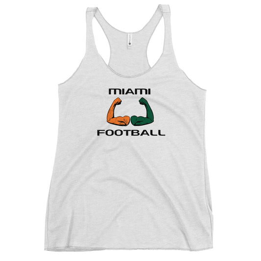 Miami Native 305 Area Code College Football Fan Women's Racerback Tank Top
