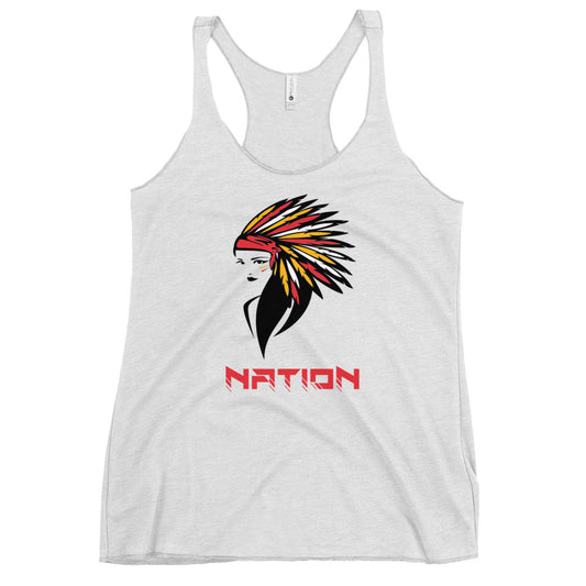 Indian Chief Nation Female Football Fan Women's Racerback Tank Top