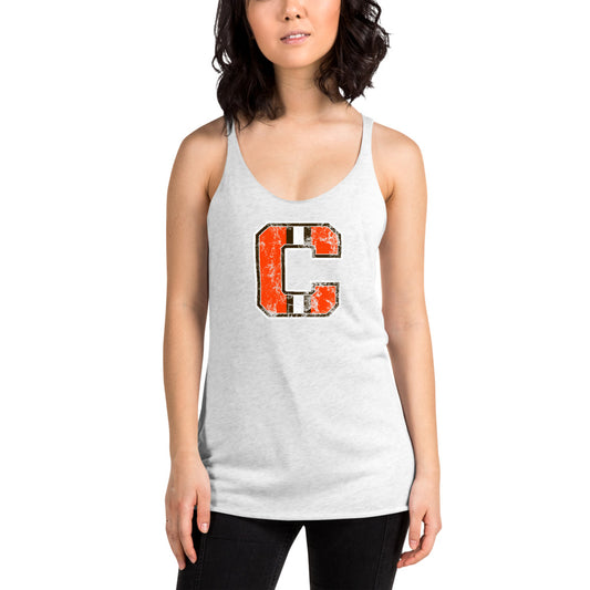 Retro Cleveland Native Football Fan Women's Racerback Tank Top
