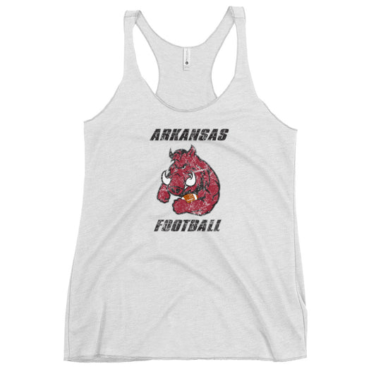 State Of Arkansas Native Football Fan Women's Racerback Tank Top