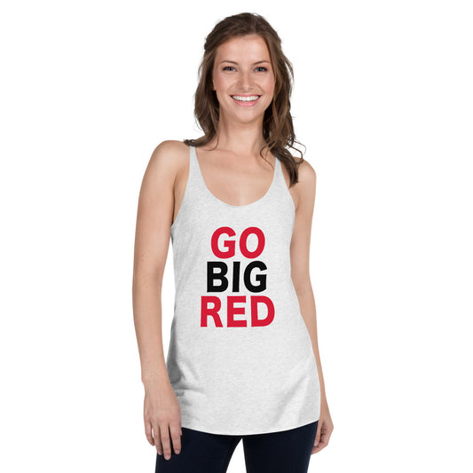 Nebraska Fan College Slogan Football Women's Racerback Tank Top