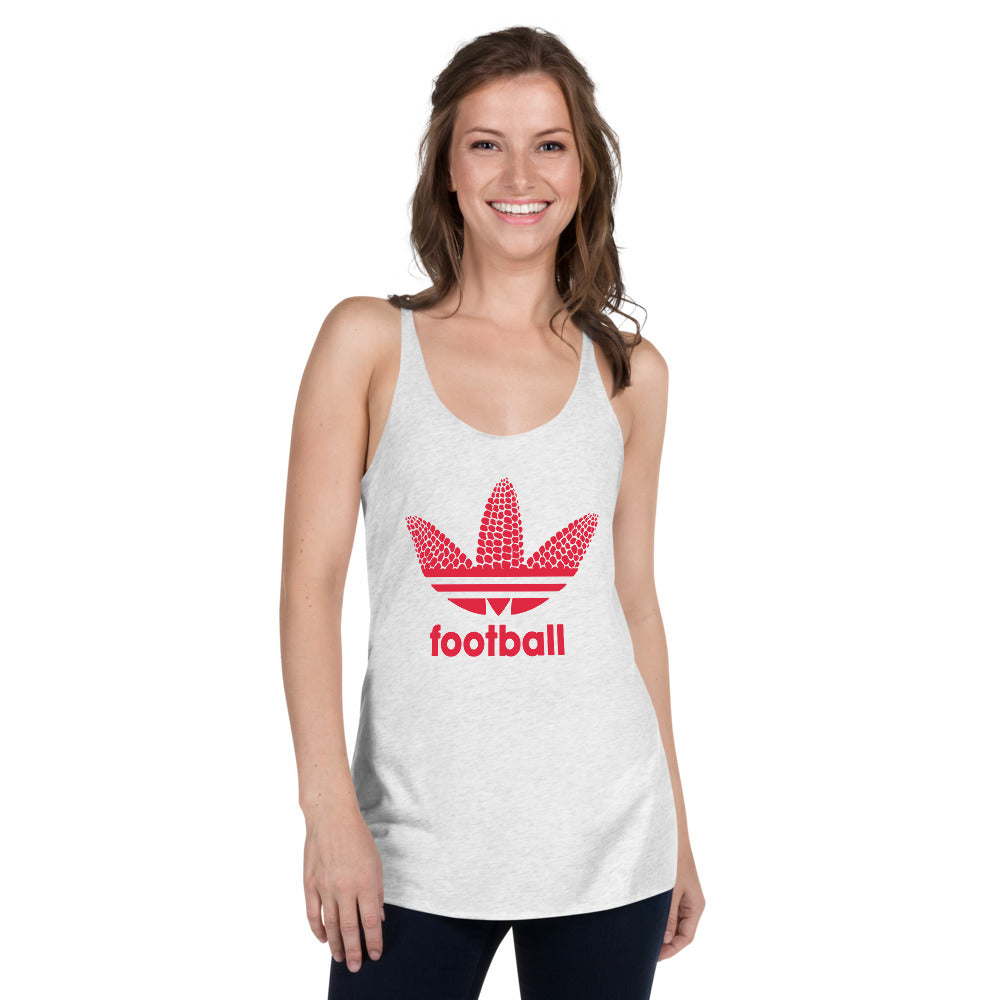 State Of Nebraska Funny Football Fan Women's Racerback Tank Top