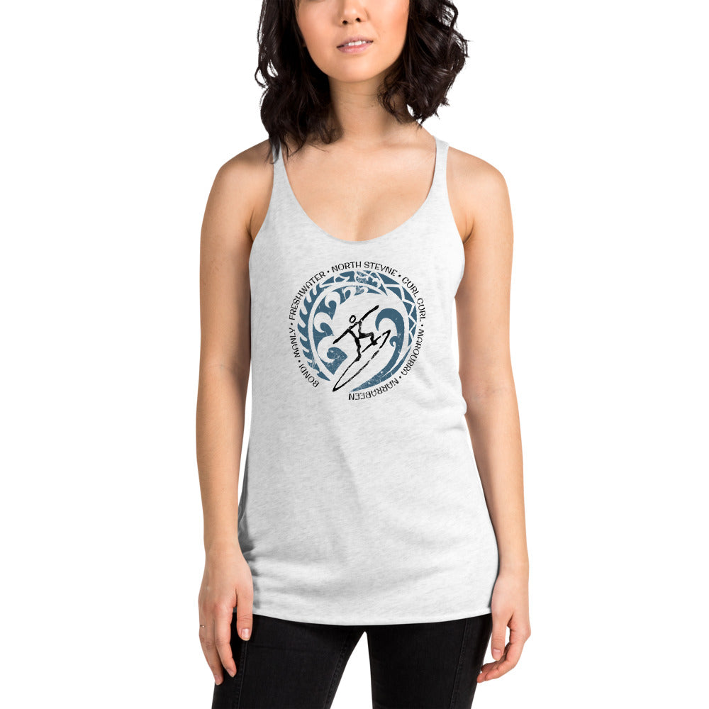 Cool Sydney Australia Surf Surfing Fan Women's Racerback Tank Top