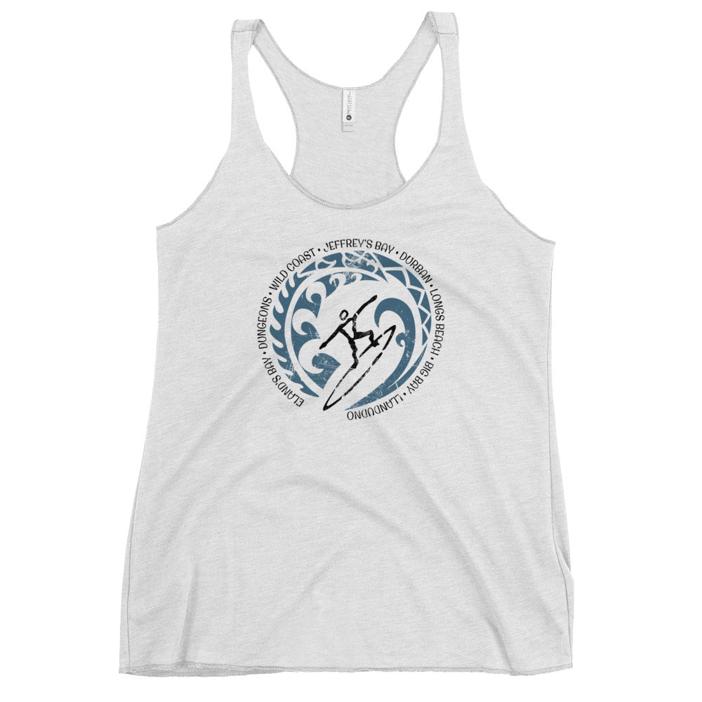 Cool South Africa Surf Surfing Fan Women's Racerback Tank Top