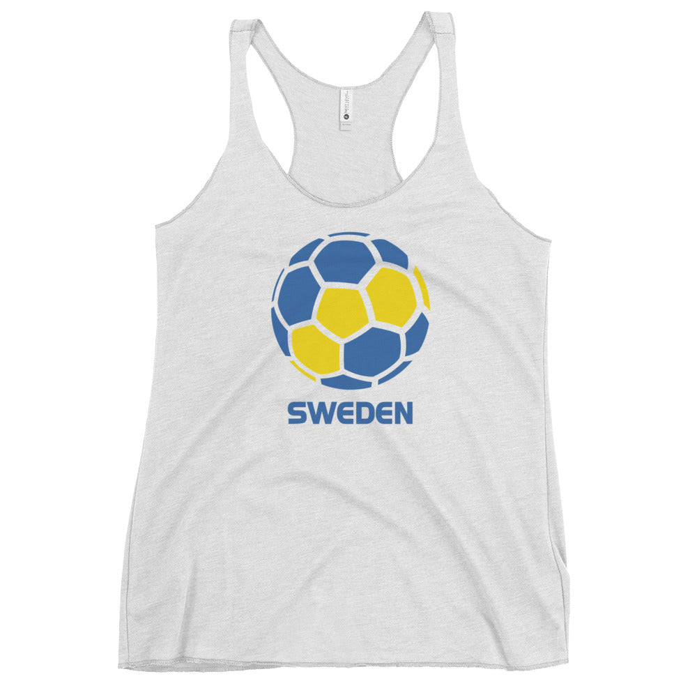 Sweden National Soccer Team Football Pride Country Flag Women's Racerback Tank Top