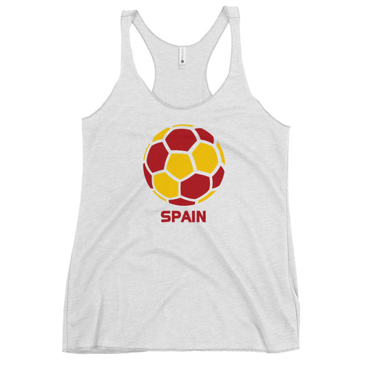 Spain National Soccer Team Football Pride Country Flag Women's Racerback Tank Top