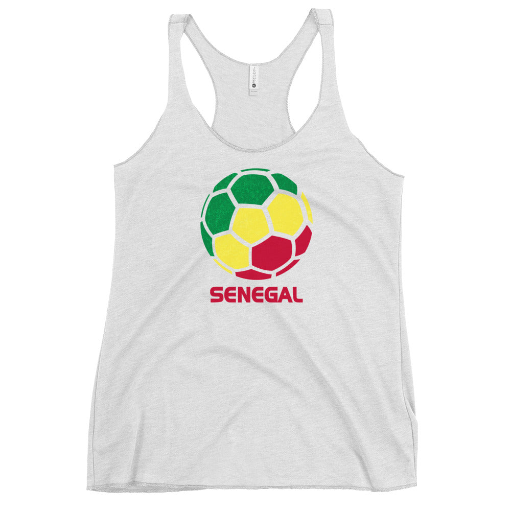 Senegal National Soccer Team Football Pride Country Flag Women's Racerback Tank Top