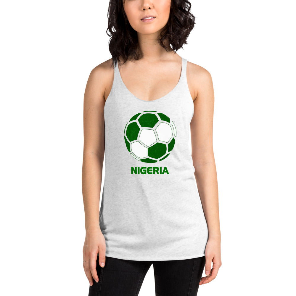 Nigeria National Soccer Team Football Pride Country Flag Women's Racerback Tank Top