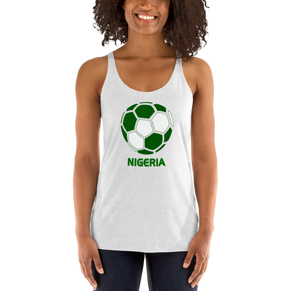 Nigeria National Soccer Team Football Pride Country Flag Women's Racerback Tank Top