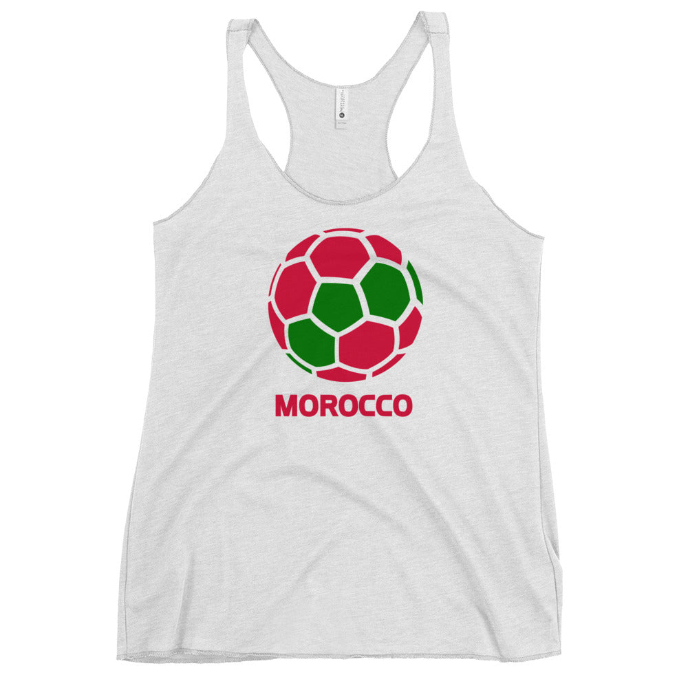 Morocco National Soccer Team Football Pride Country Flag Women's Racerback Tank Top