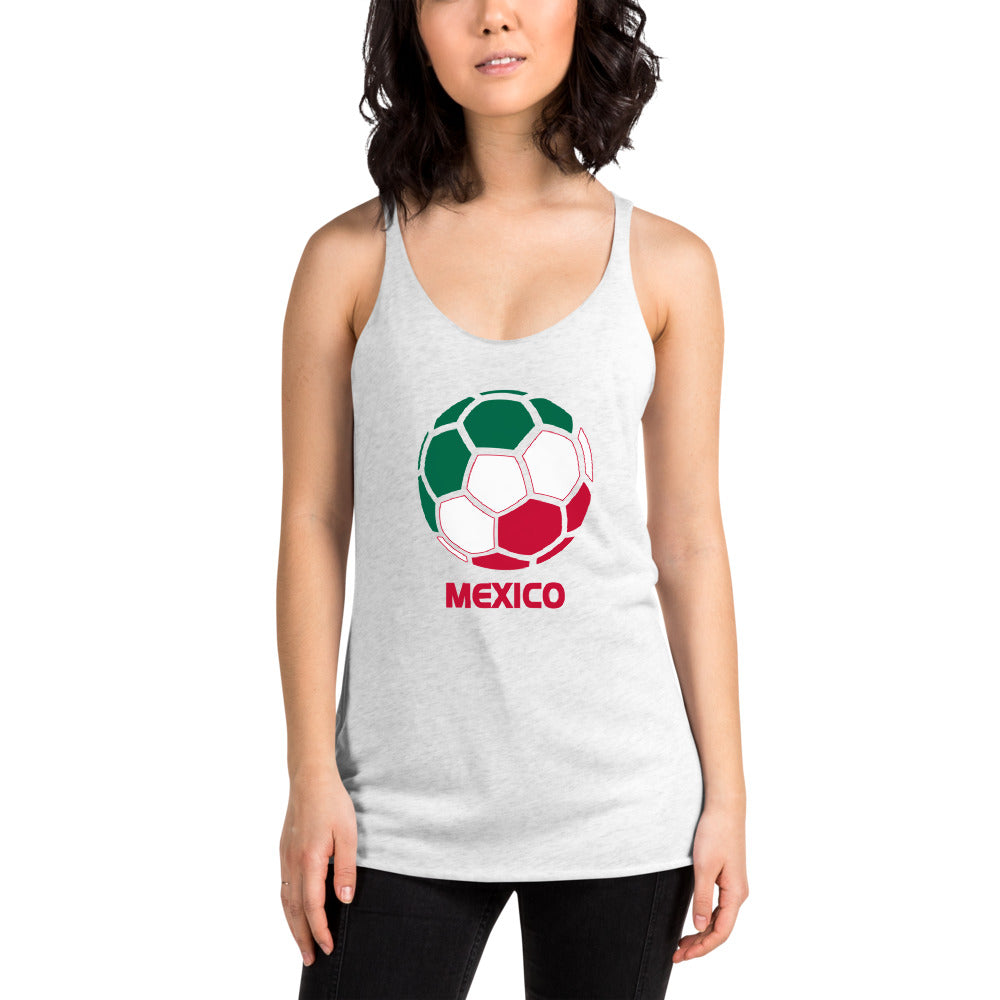 Mexico National Soccer Team Football Pride Country Flag Women's Racerback Tank Top