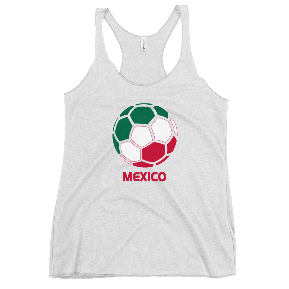 Mexico National Soccer Team Football Pride Country Flag Women's Racerback Tank Top