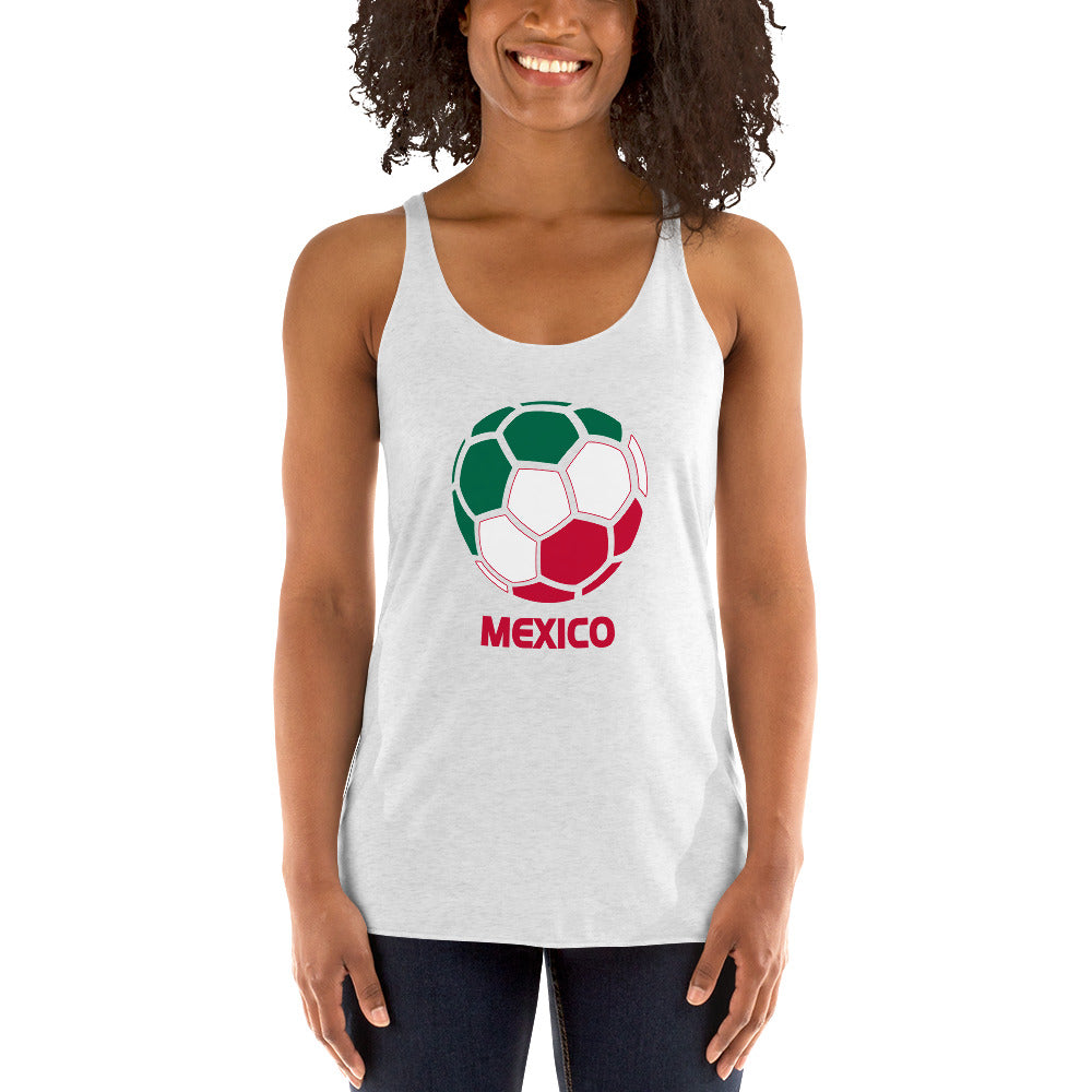 Mexico National Soccer Team Football Pride Country Flag Women's Racerback Tank Top