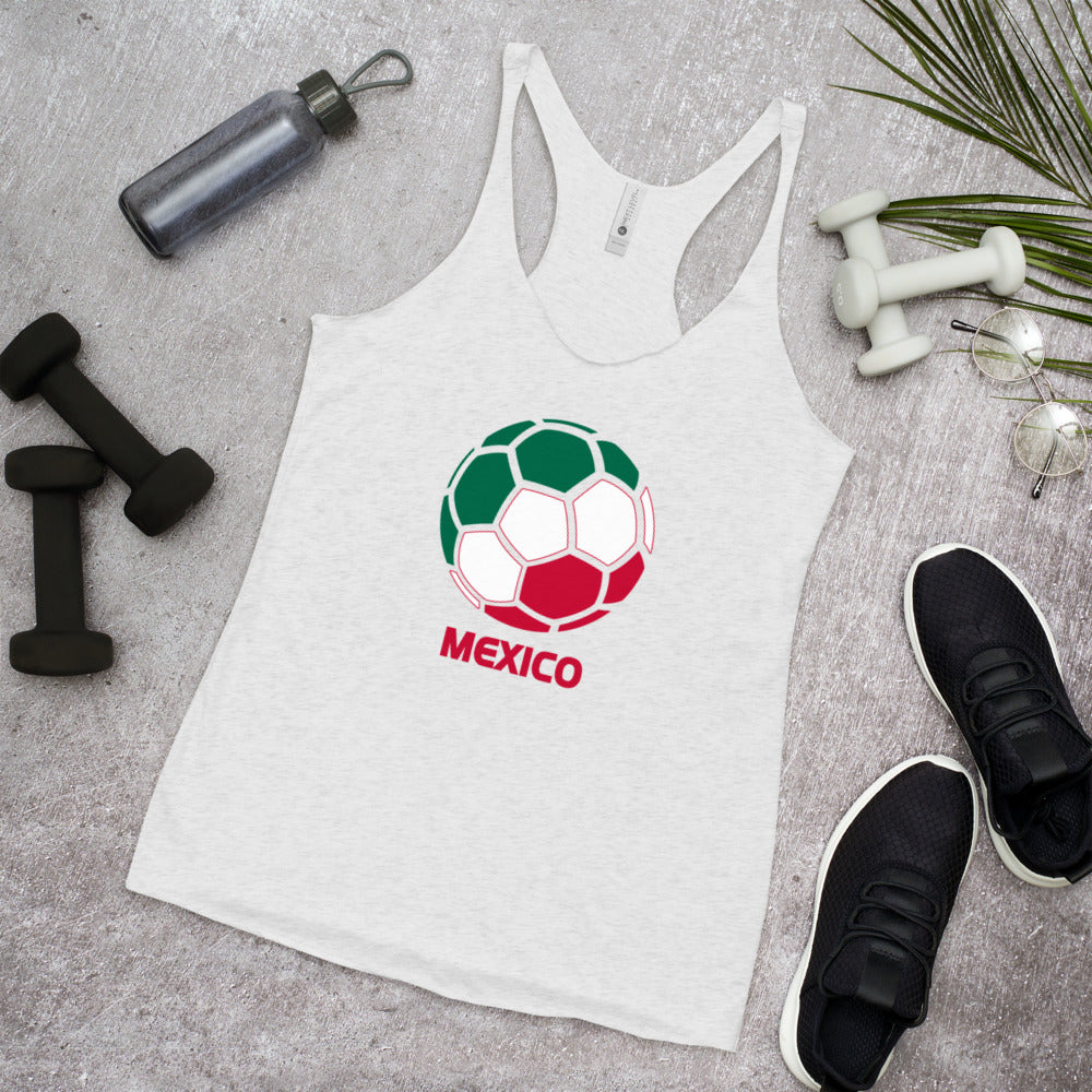 Mexico National Soccer Team Football Pride Country Flag Women's Racerback Tank Top