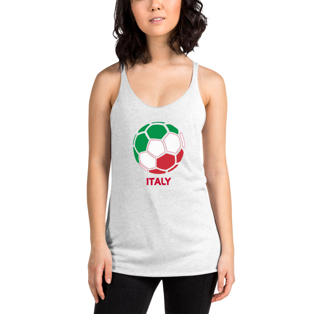 Italy National Soccer Team Football Pride Country Flag Women's Racerback Tank Top