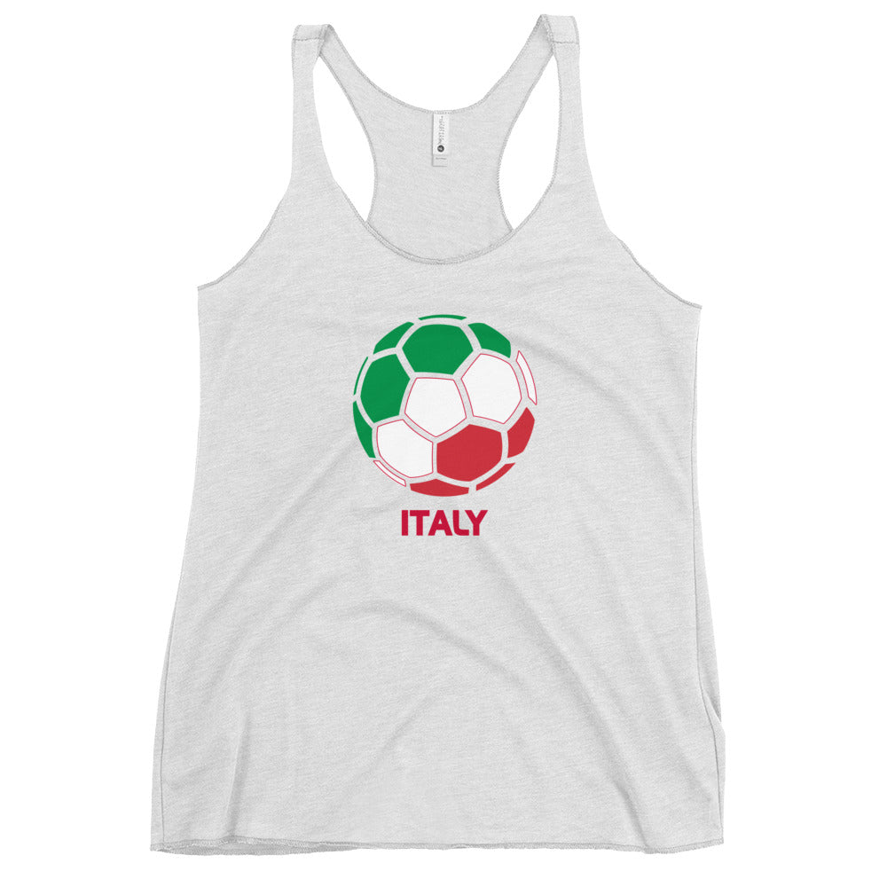 Italy National Soccer Team Football Pride Country Flag Women's Racerback Tank Top