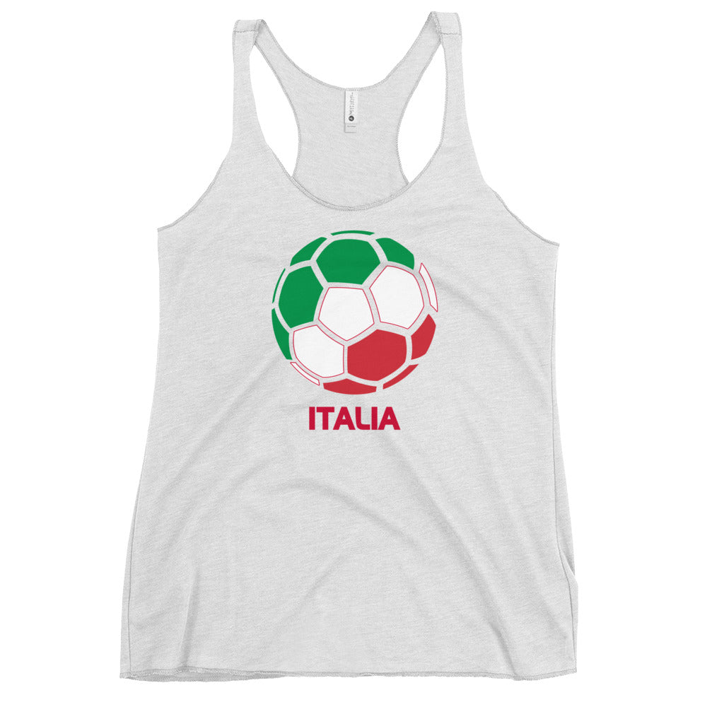 Italia National Soccer Team Football Pride Country Flag Women's Racerback Tank Top