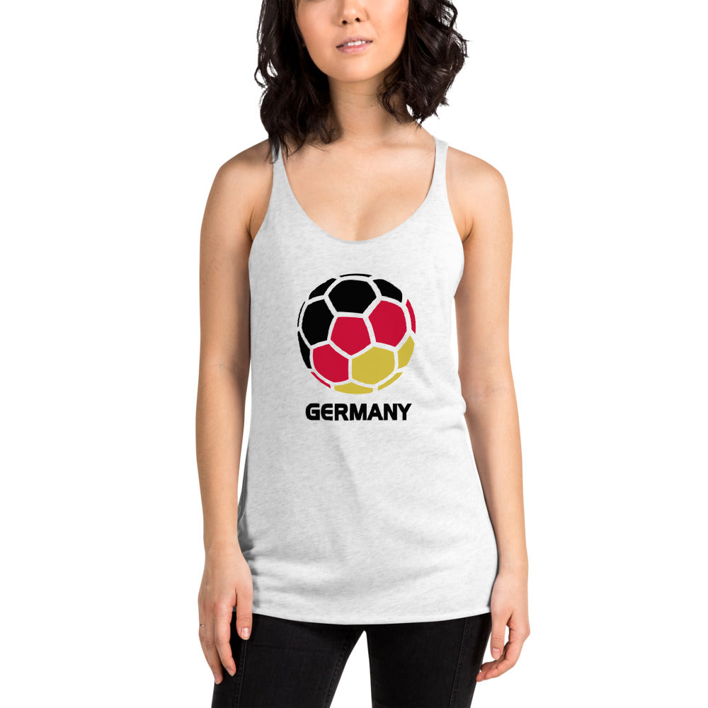 Germany National Soccer Team Football Pride Country Flag Women's Racerback Tank Top