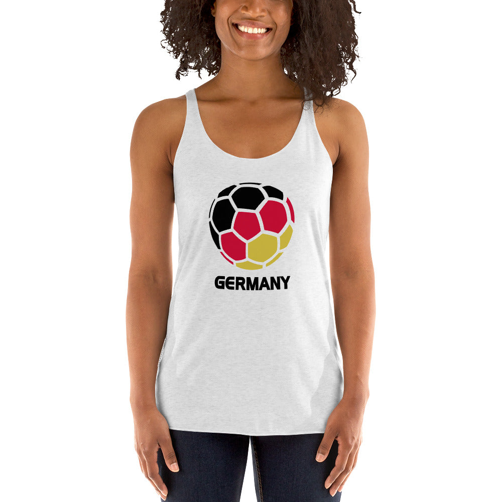 Germany National Soccer Team Football Pride Country Flag Women's Racerback Tank Top