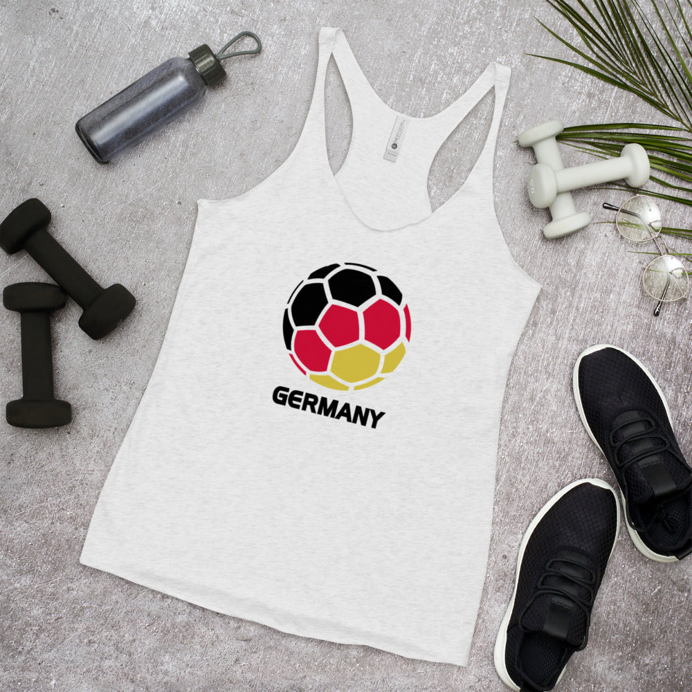 Germany National Soccer Team Football Pride Country Flag Women's Racerback Tank Top