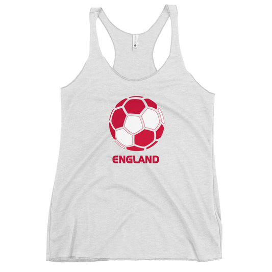 England National Soccer Team Football Pride Country Flag Women's Racerback Tank Top