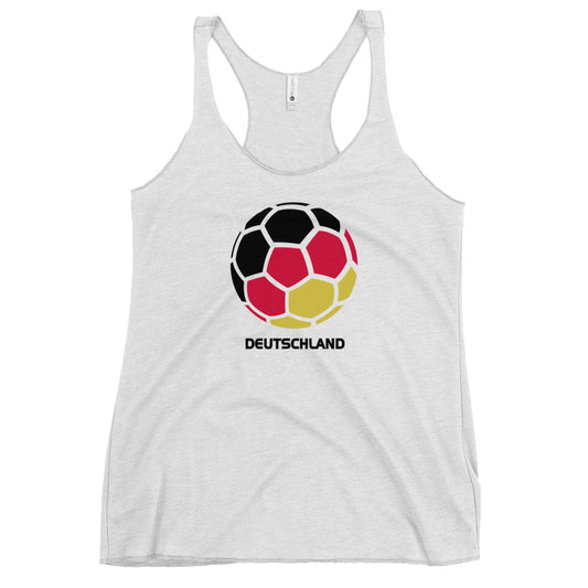 Deutschland National Soccer Team Football Pride Country Flag Women's Racerback Tank Top