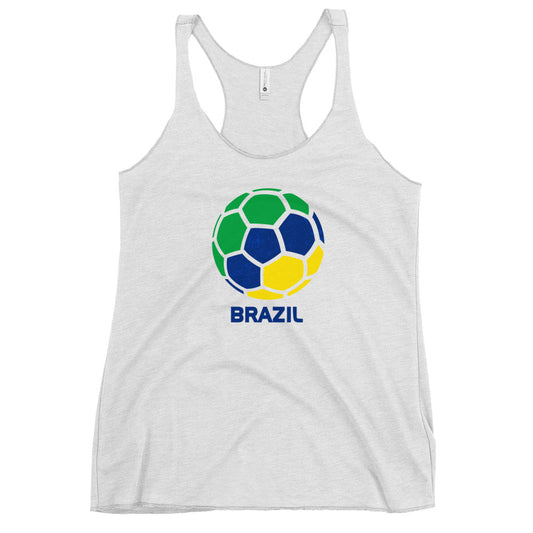 Brazil National Soccer Team Football Pride Country Flag Women's Racerback Tank Top