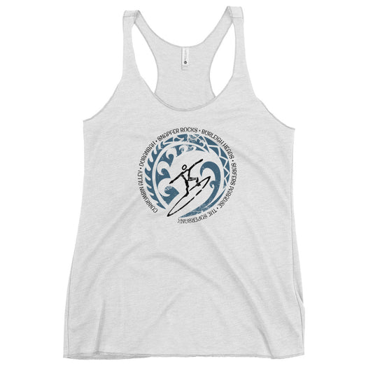 Cool Queensland Australia Surf Surfing Fan Women's Racerback Tank Top