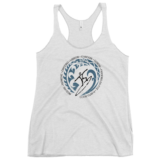 Cool Portugal Surf Surfing Fan Women's Racerback Tank Top