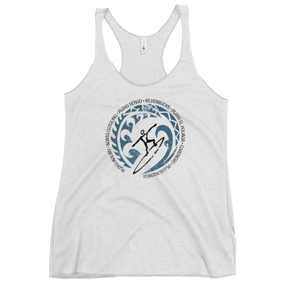 Cool Panama Surf Surfing Fan Women's Racerback Tank Top