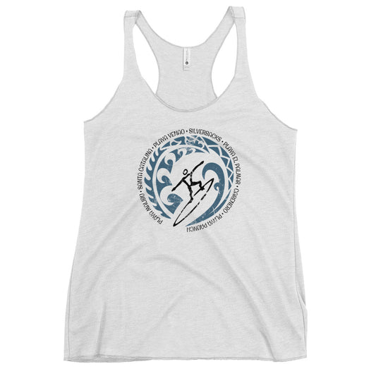 Cool Panama Surf Surfing Fan Women's Racerback Tank Top