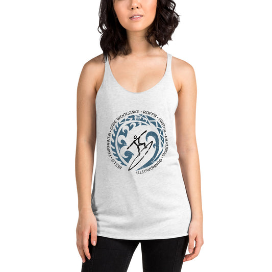 Cool Melbourne Australia Surf Surfing Fan Women's Racerback Tank Top