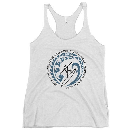 Cool Melbourne Australia Surf Surfing Fan Women's Racerback Tank Top