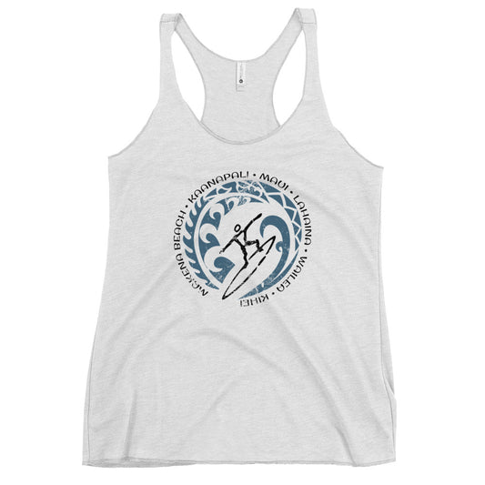 Cool Maui Hawaii Surf Surfing Fan Women's Racerback Tank Top