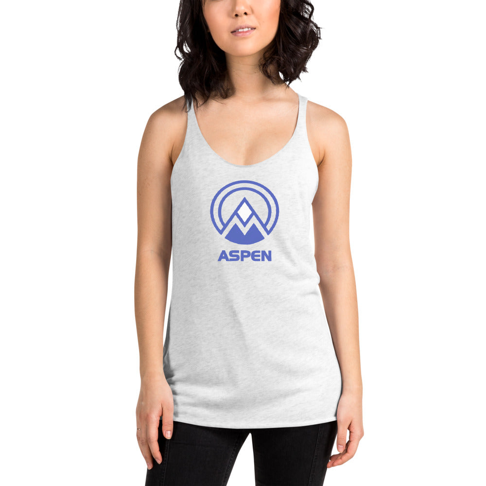 Aspen Colorado Skiing Snowboarding Fan Women's Racerback Tank Top