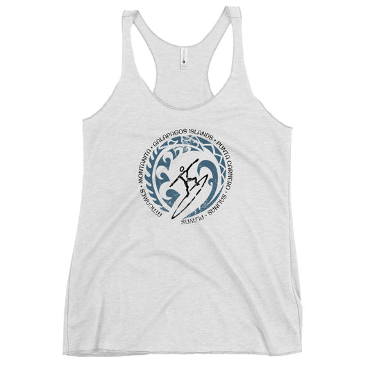 Cool Ecuador Surf Surfing Fan Women's Racerback Tank Top