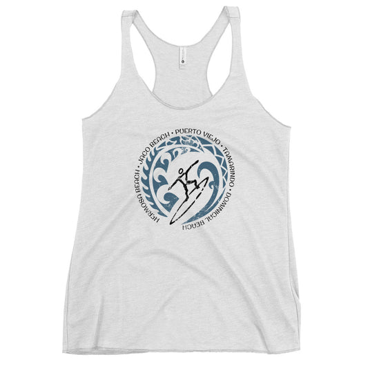 Cool Costa Rica Surf Surfing Fan Women's Racerback Tank Top