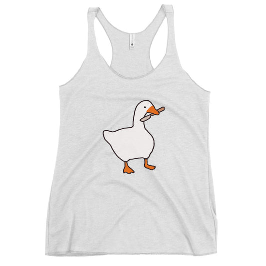 Funny Untitled Goose Gamer Video Game Fan Women's Racerback Tank Top