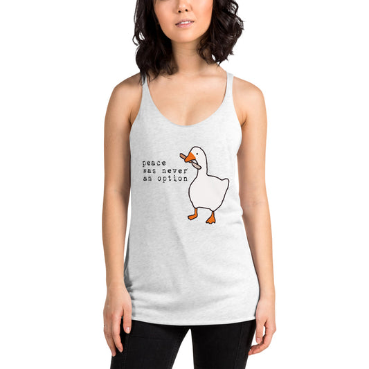 Untitled Goose Funny Slogan Gamer Video Game Fan Women's Racerback Tank Top